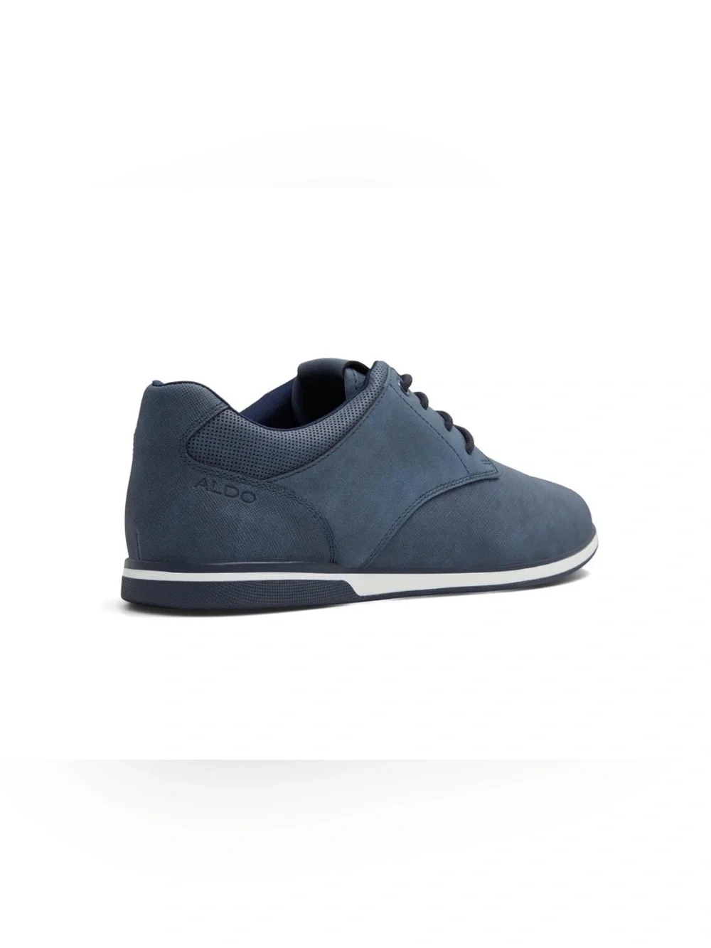 Aldo Men's Navy Lace-Up Derby with White Trim Size 10.5